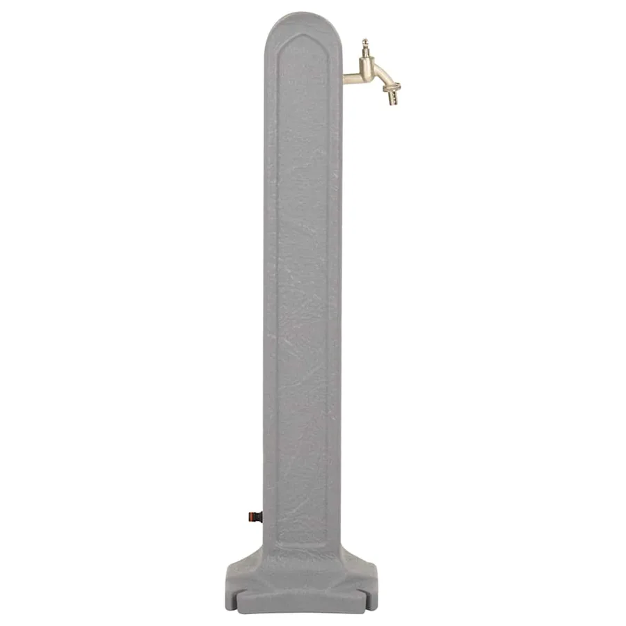 Réservoir de jardin avec robinet Gris clair Aspect de pierre - 4