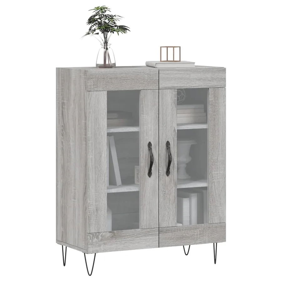 Buffet sonoma gris 69,5x34x90 cm bois d'ingénierie - 3