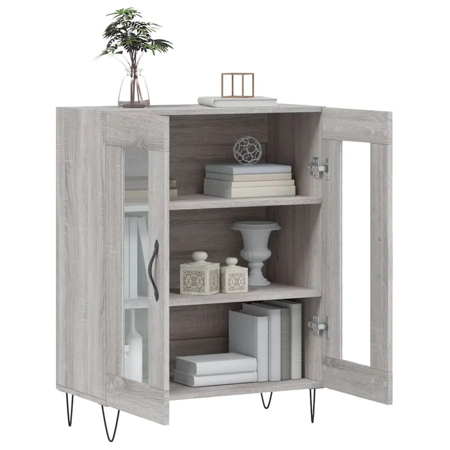 Buffet sonoma gris 69,5x34x90 cm bois d'ingénierie - 4