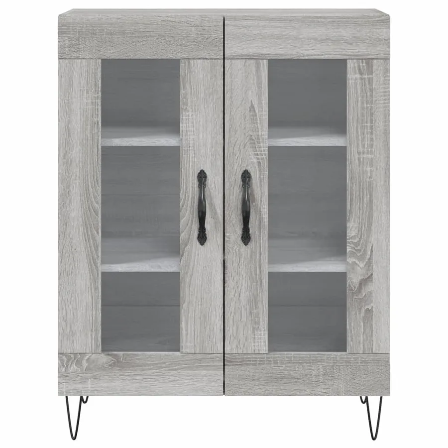 Buffet sonoma gris 69,5x34x90 cm bois d'ingénierie - 5