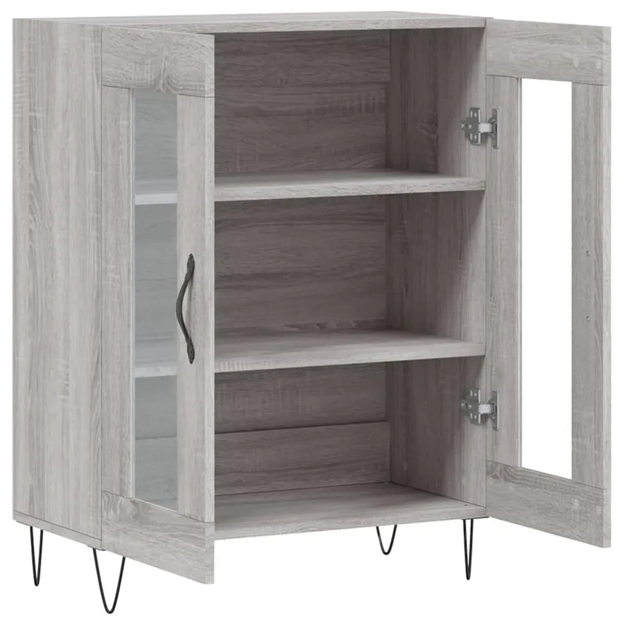 Buffet sonoma gris 69,5x34x90 cm bois d'ingénierie - 6