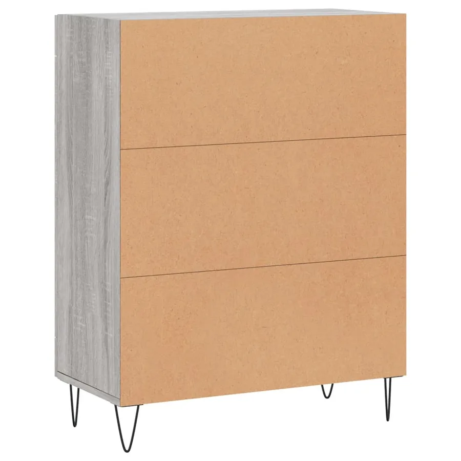 Buffet sonoma gris 69,5x34x90 cm bois d'ingénierie - 8