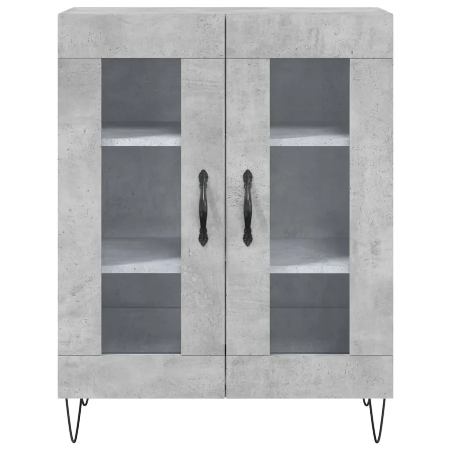 Buffet gris béton 69,5x34x90 cm bois d'ingénierie - 5