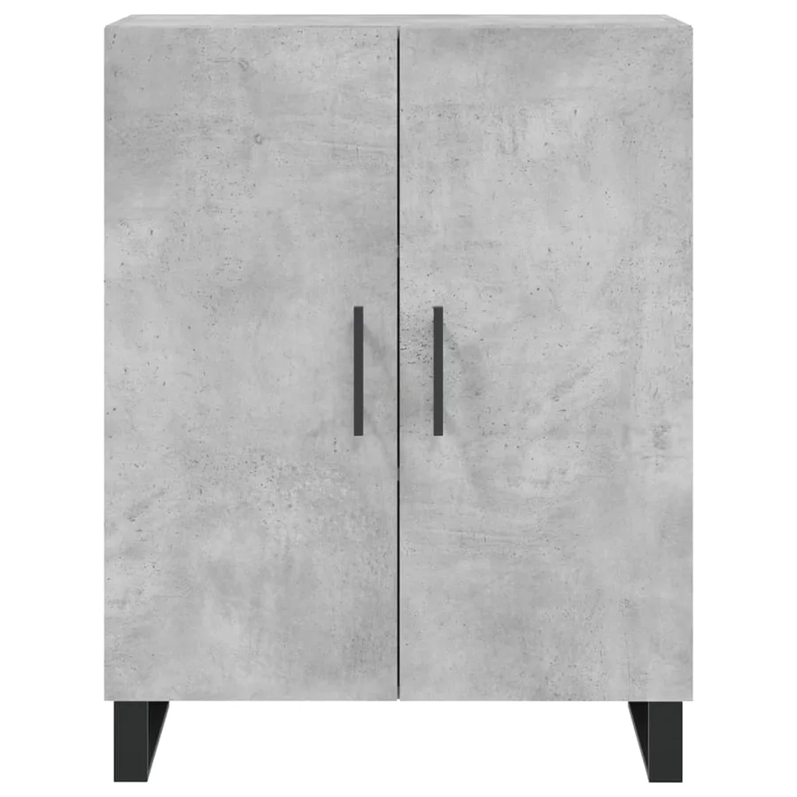 Buffet gris béton 69,5x34x90 cm bois d'ingénierie - 5