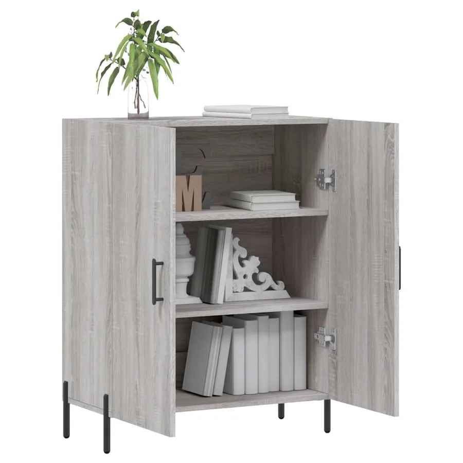 Buffet sonoma gris 69,5x34x90 cm bois d'ingénierie - 4