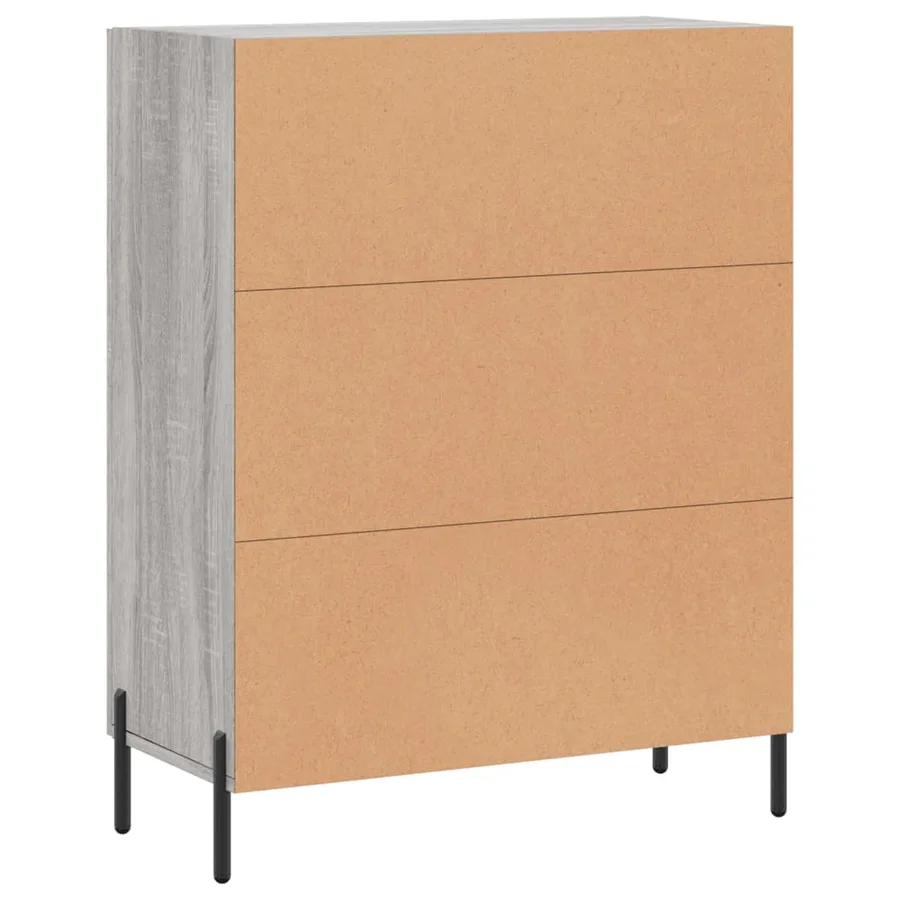 Buffet sonoma gris 69,5x34x90 cm bois d'ingénierie - 8