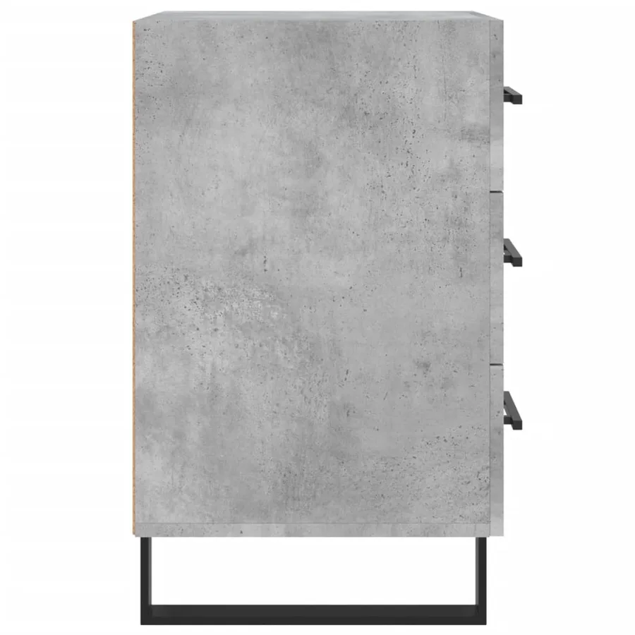 Table de chevet gris béton 40x40x66 cm bois d'ingénierie - 6