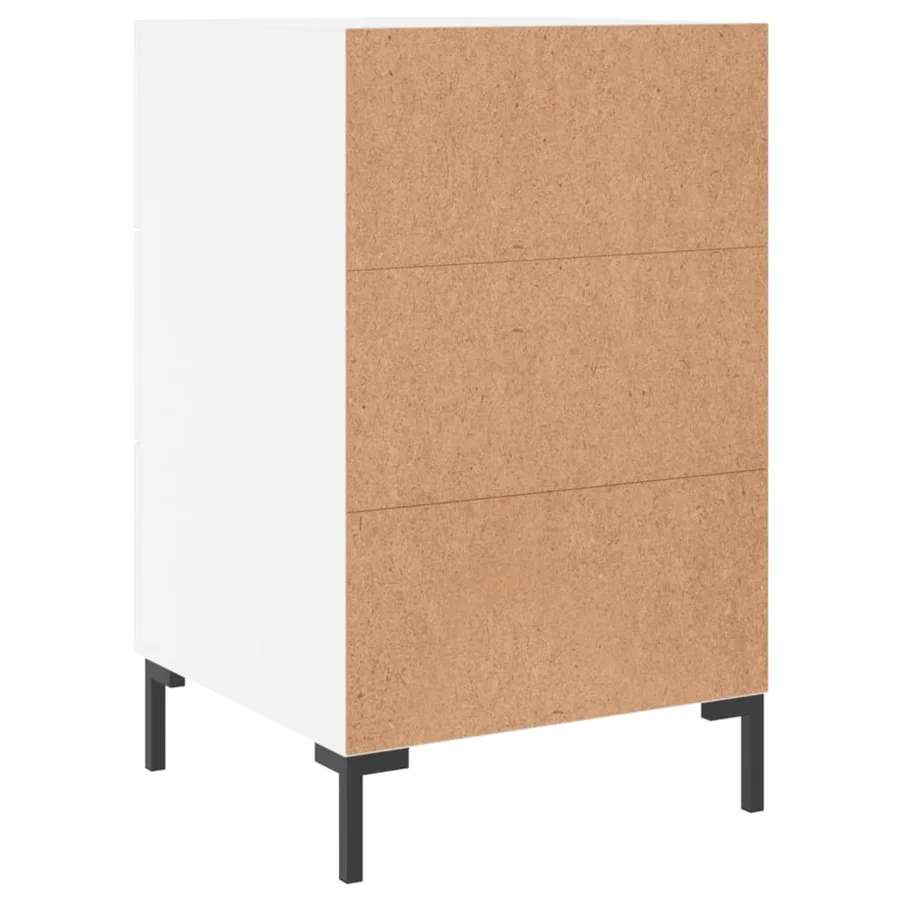 Table de chevet blanc 40x40x66 cm bois d'ingénierie - 8