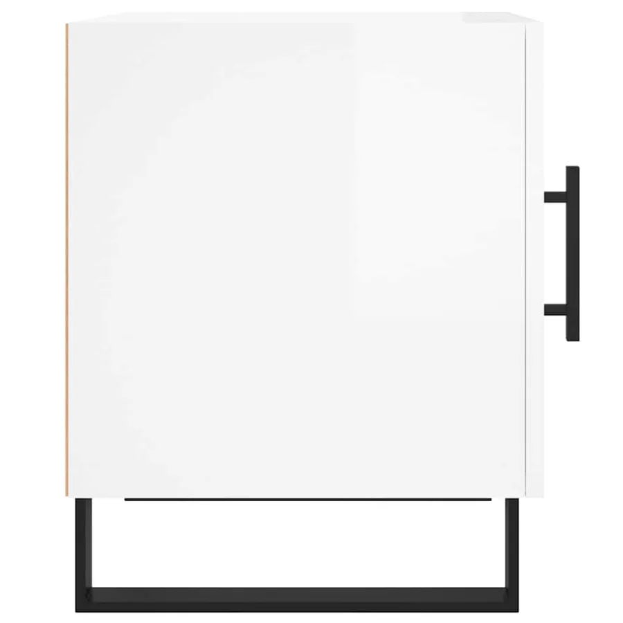 Tables de chevet 2 pcs blanc brillant 40x40x50 cm - 8