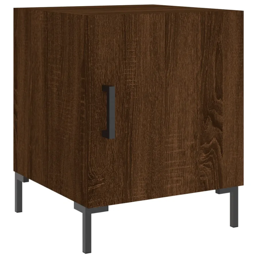 Tables de chevet 2pcs chêne marron 40x40x50cm bois d'ingénierie - 3