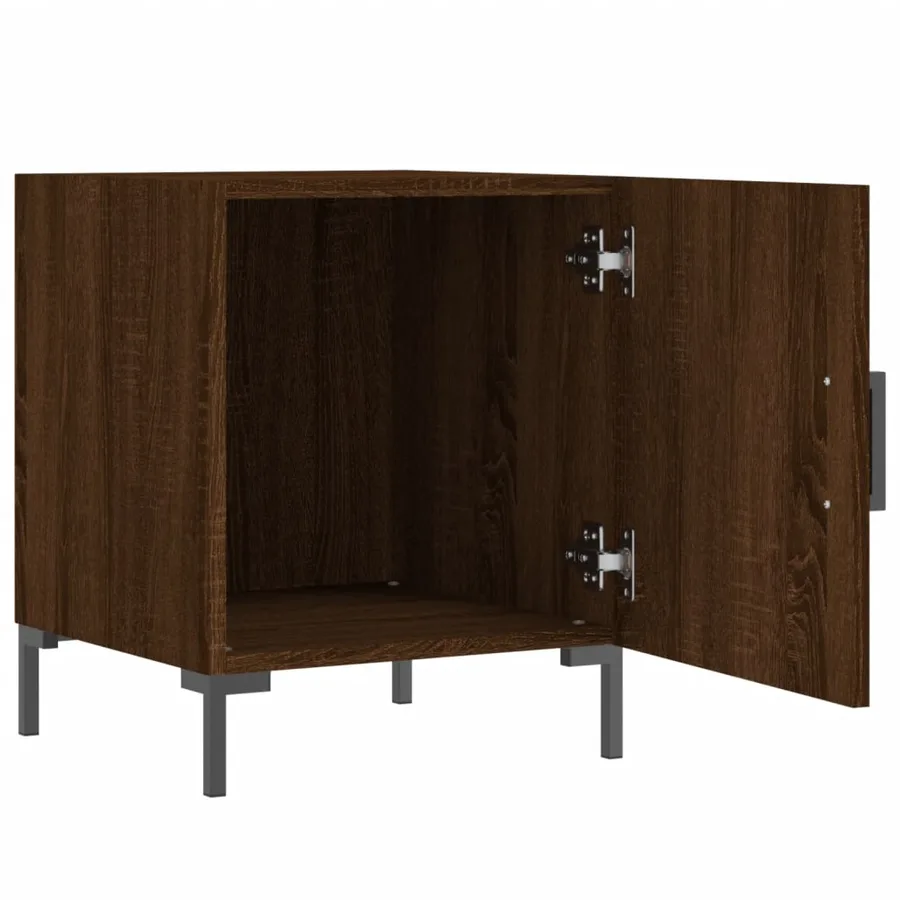 Tables de chevet 2pcs chêne marron 40x40x50cm bois d'ingénierie - 6