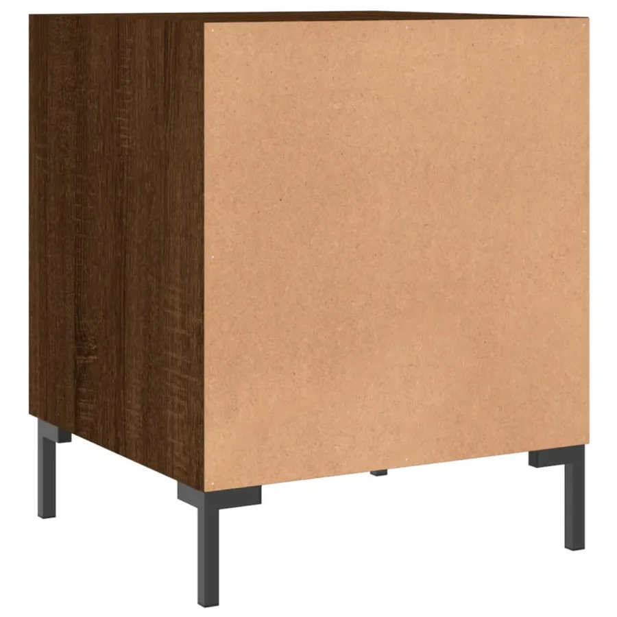 Tables de chevet 2pcs chêne marron 40x40x50cm bois d'ingénierie - 8