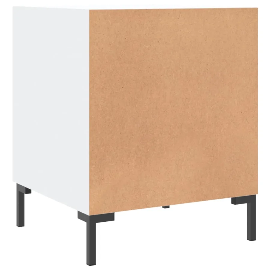 Table de chevet blanc 40x40x50 cm bois d’ingénierie - 6