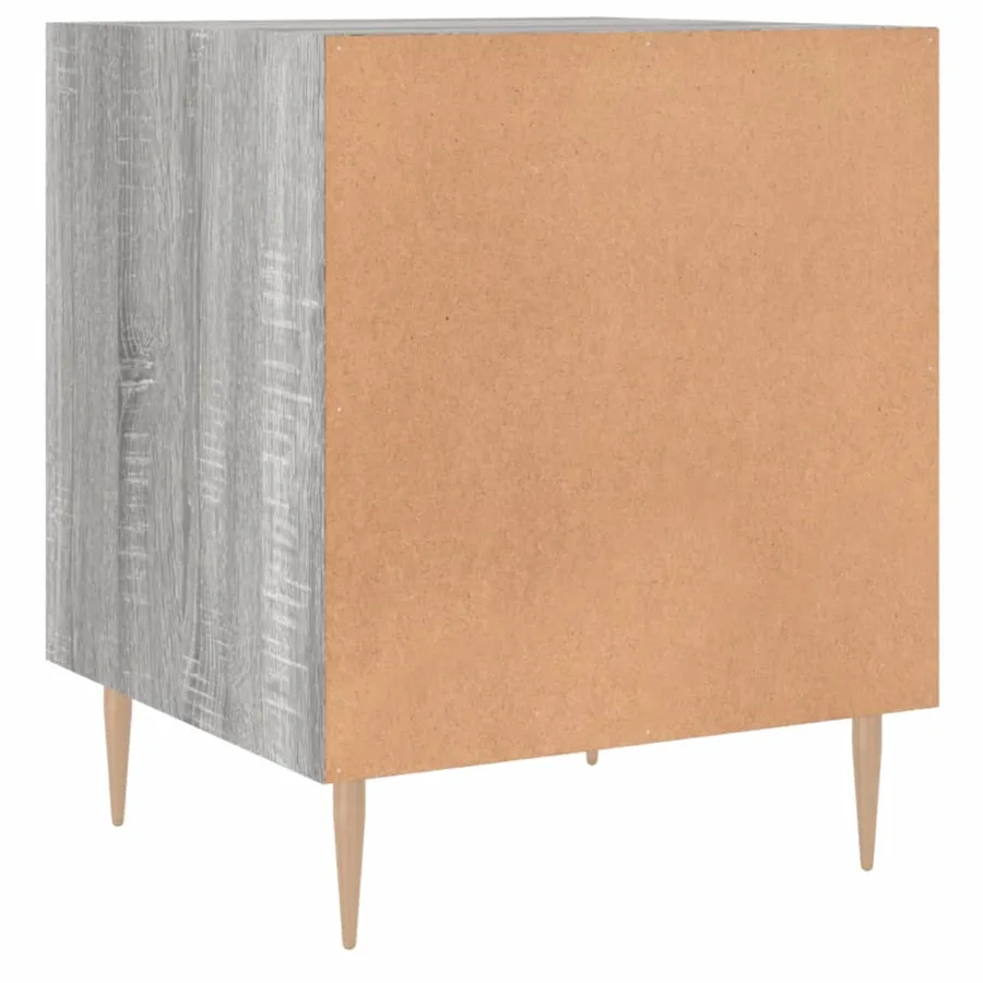 Tables de chevet 2 pcs sonoma gris 40x40x50cm bois d'ingénierie - 10