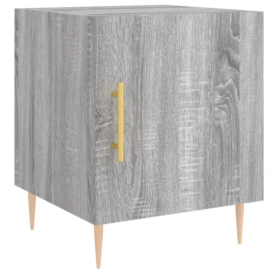 Tables de chevet 2 pcs sonoma gris 40x40x50cm bois d'ingénierie - 5