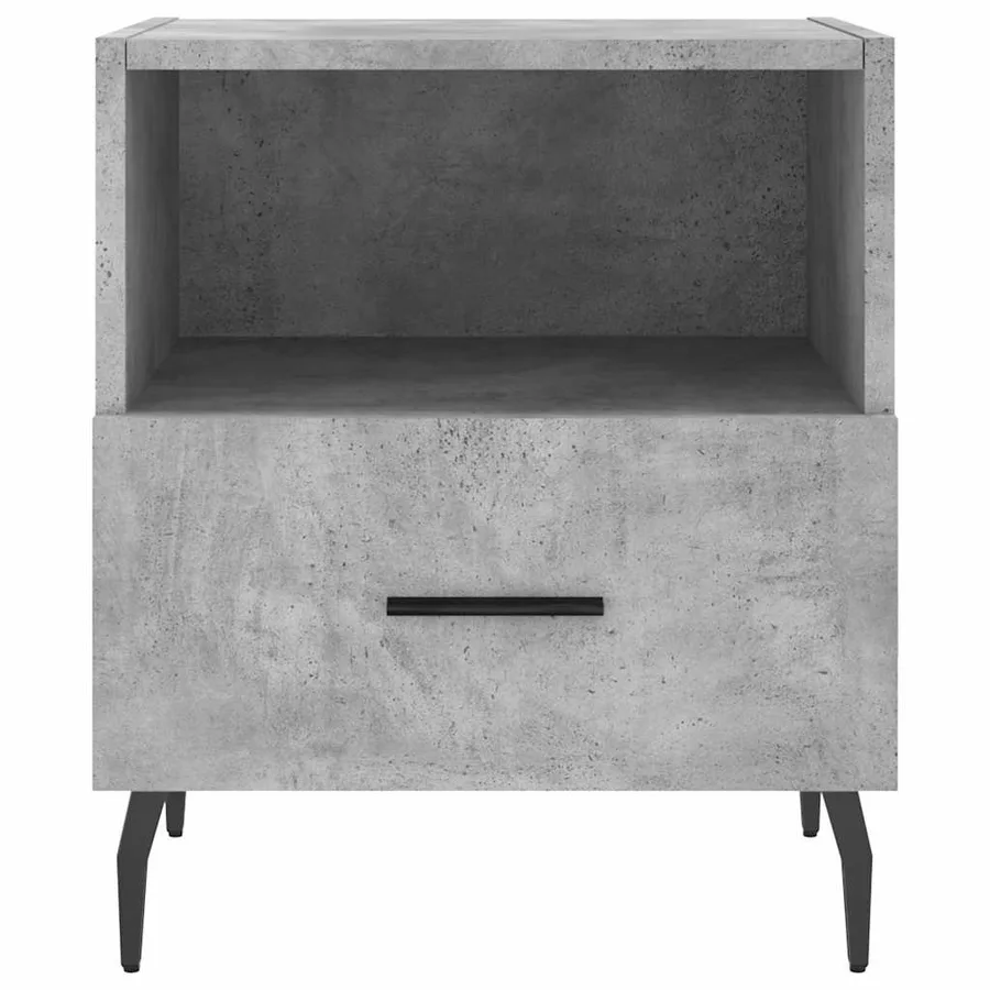 Tables de chevet 2pcs gris béton 40x35x47,5cm bois d’ingénierie - 7
