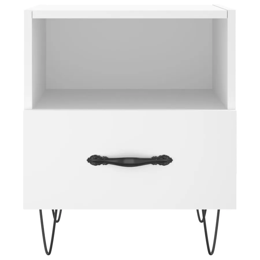 Tables de chevet 2 pcs blanc 40x35x47,5 cm bois d’ingénierie - 7