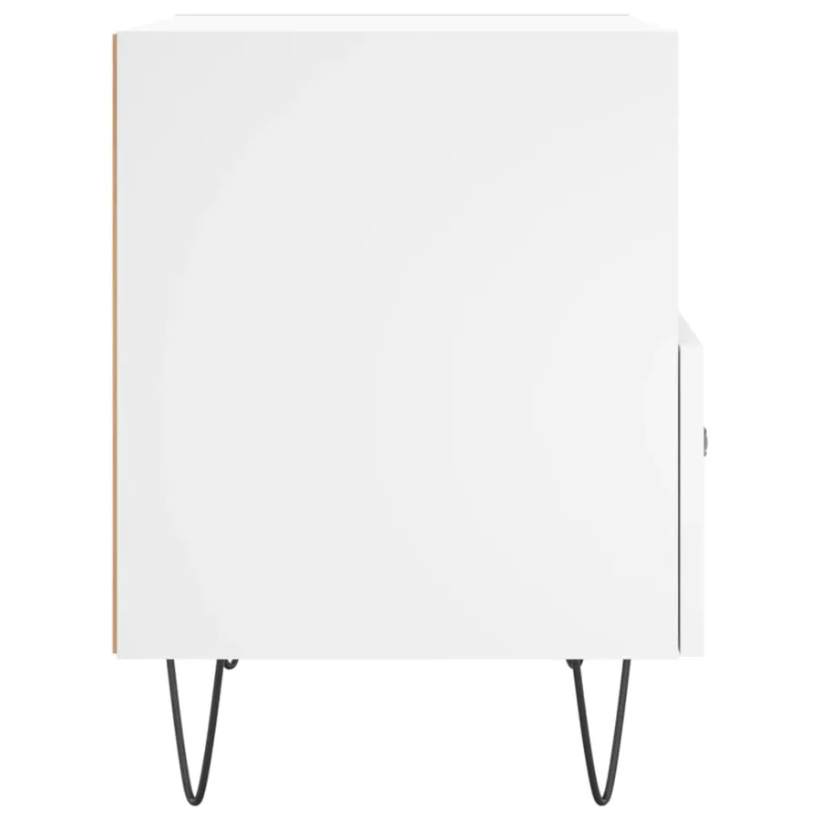 Tables de chevet 2 pcs blanc 40x35x47,5 cm bois d’ingénierie - 8