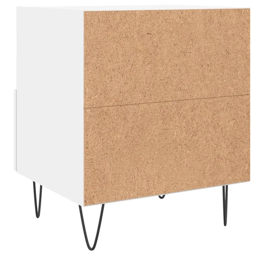 Tables de chevet 2 pcs blanc 40x35x47,5 cm bois d’ingénierie - 9