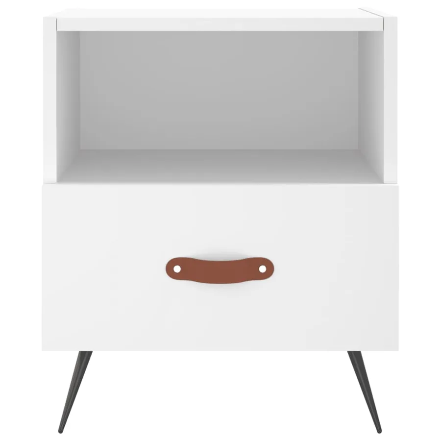 Tables de chevet 2 pcs blanc 40x35x47,5 cm bois d’ingénierie - 6