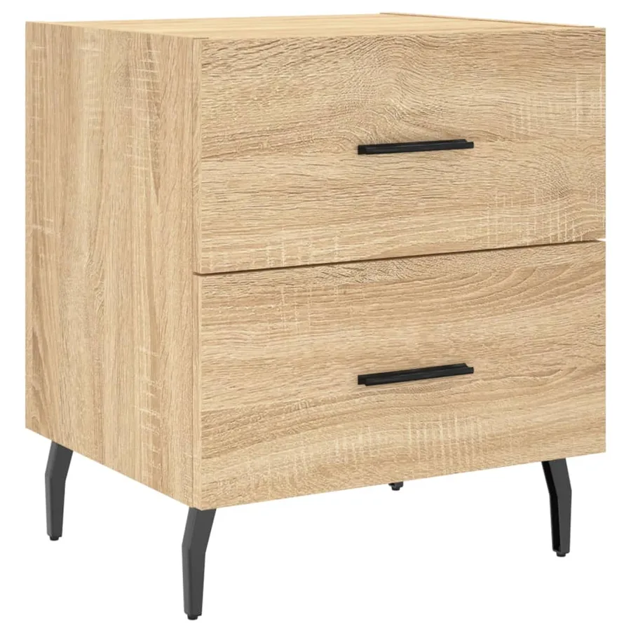 Table de chevet chêne sonoma 40x35x47,5 cm bois d’ingénierie - 2