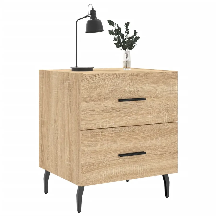 Table de chevet chêne sonoma 40x35x47,5 cm bois d’ingénierie - 3