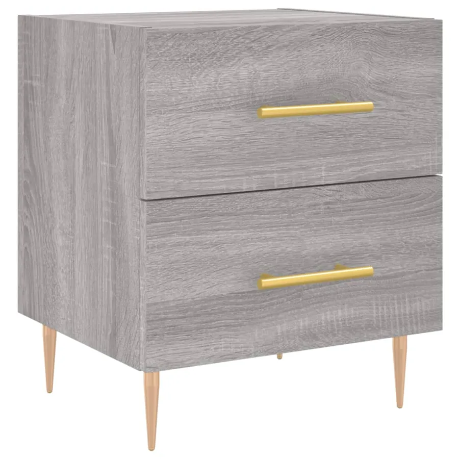 Table de chevet sonoma gris 40x35x47,5 cm bois d’ingénierie - 2