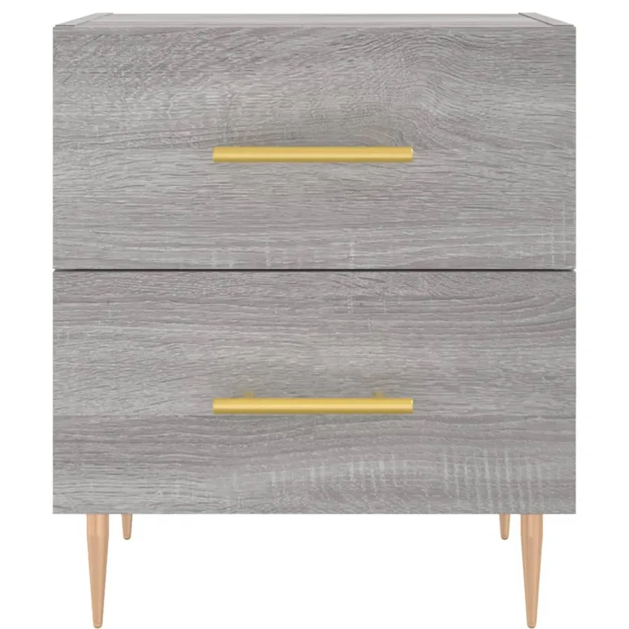 Table de chevet sonoma gris 40x35x47,5 cm bois d’ingénierie - 6