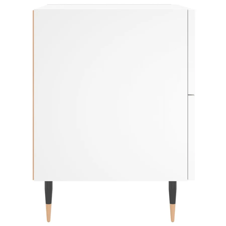 Table de chevet blanc 40x35x47,5 cm bois d’ingénierie - 7