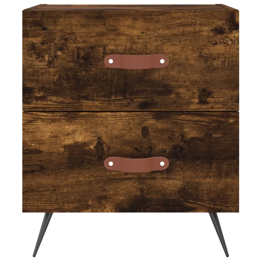 Tables de chevet 2pcs chêne fumé 40x35x47,5cm bois d’ingénierie - 6