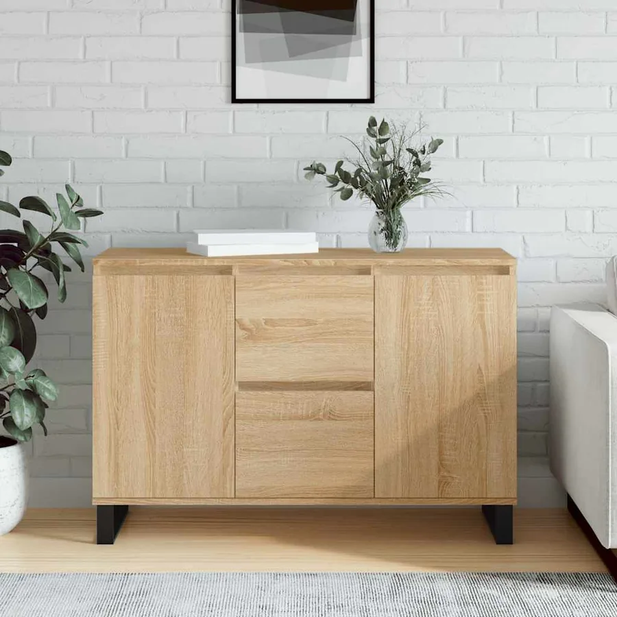 Buffet chêne sonoma 101,5x35x70 cm bois d'ingénierie