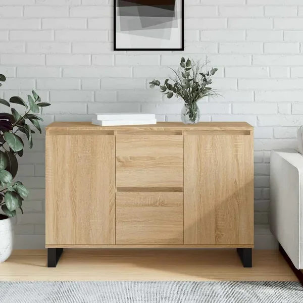 Buffet chêne sonoma 101,5x35x70 cm bois d'ingénierie