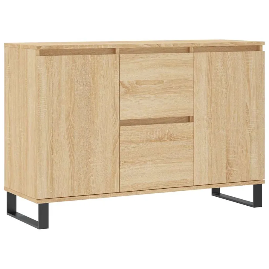 Buffet chêne sonoma 101,5x35x70 cm bois d'ingénierie - 2