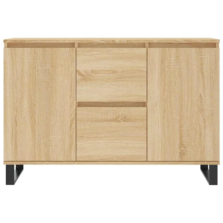 Buffet chêne sonoma 101,5x35x70 cm bois d'ingénierie - 5