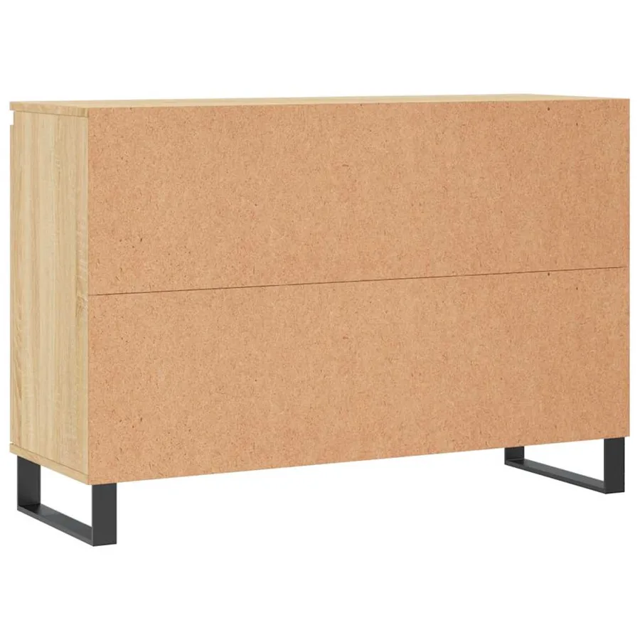 Buffet chêne sonoma 101,5x35x70 cm bois d'ingénierie - 8