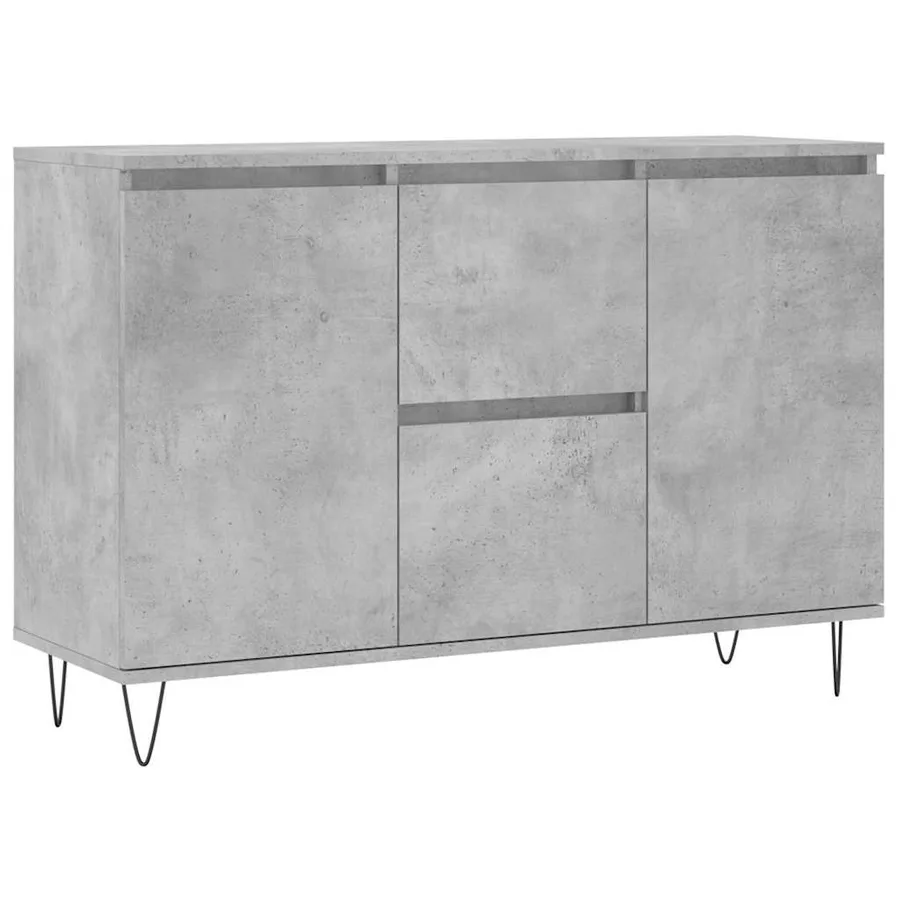 Buffet gris béton 101,5x35x70 cm bois d'ingénierie - 2