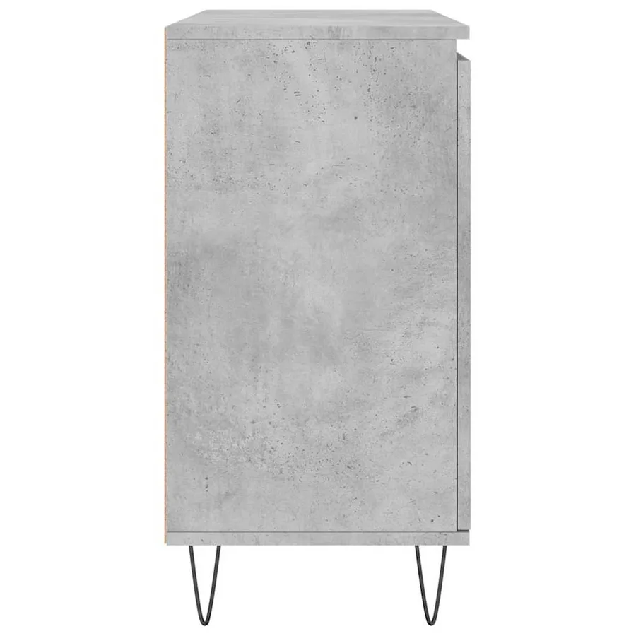 Buffet gris béton 101,5x35x70 cm bois d'ingénierie - 7