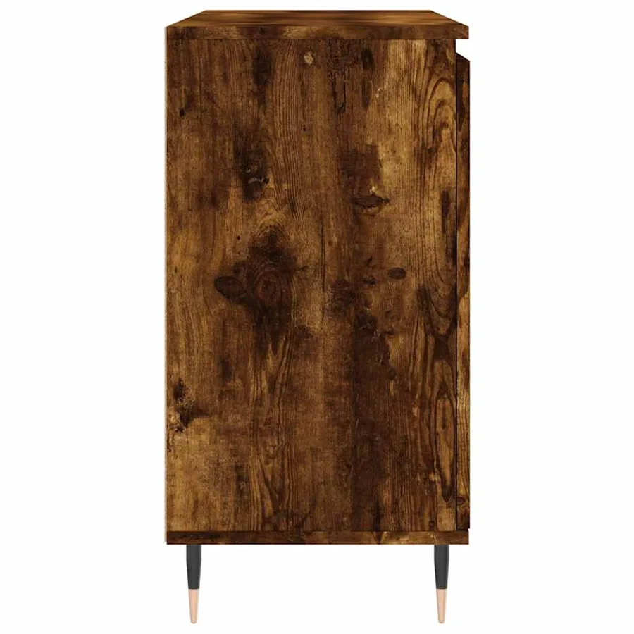 Buffet chêne fumé 101,5x35x70 cm bois d'ingénierie - 7