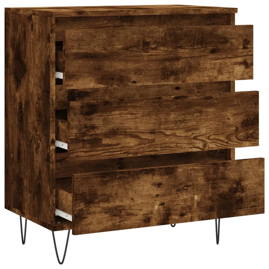 Buffet Chêne fumé 60x35x70 cm Bois d'ingénierie - 6