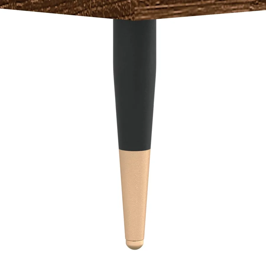 Table basse chêne marron 60x60x30 cm bois d'ingénierie - 6