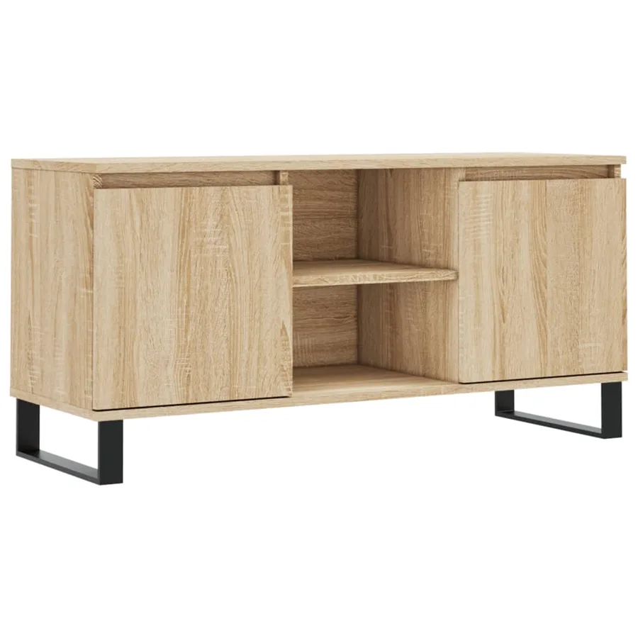 Meuble TV chêne sonoma 104x35x50 cm bois d'ingénierie - 2
