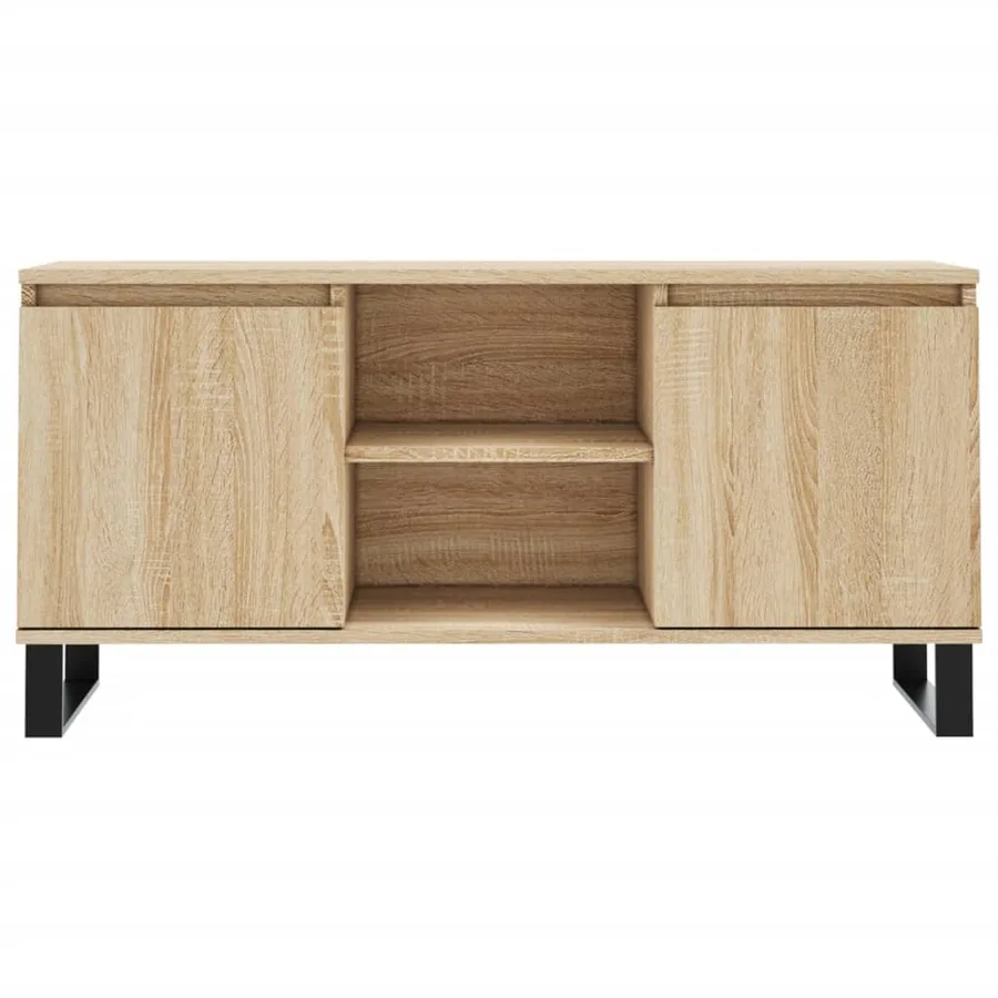 Meuble TV chêne sonoma 104x35x50 cm bois d'ingénierie - 5