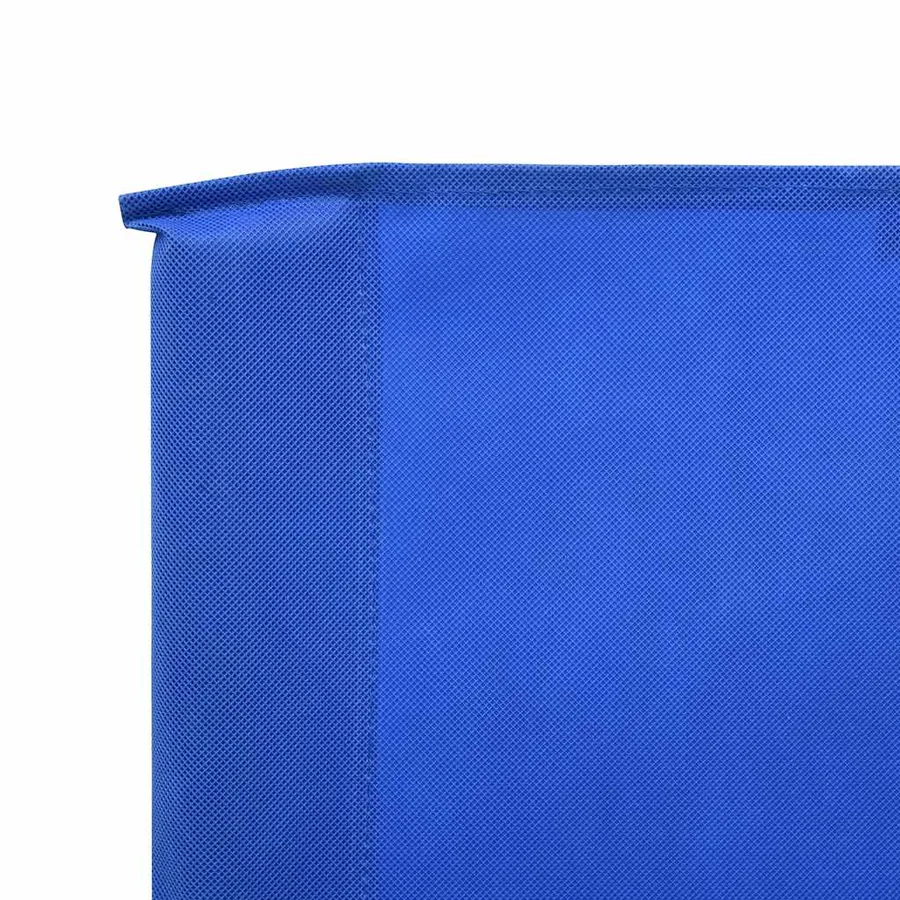 Paravent 9 panneaux Tissu 1200 x 120 cm Bleu azuré - 4