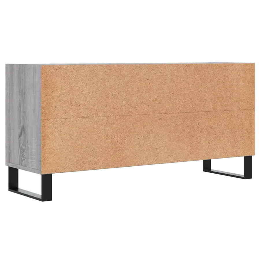 Meuble TV sonoma gris 103,5x30x50 cm bois d'ingénierie - 6