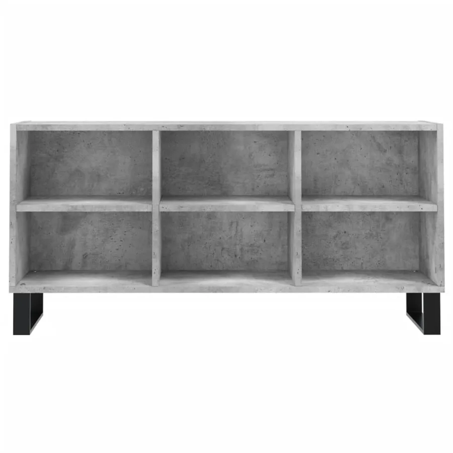 Meuble TV gris béton 103,5x30x50 cm bois d'ingénierie - 4