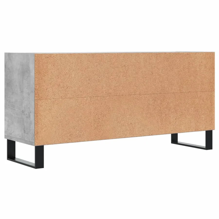 Meuble TV gris béton 103,5x30x50 cm bois d'ingénierie - 6