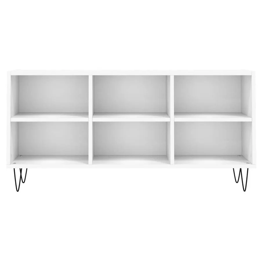 Meuble TV blanc 103,5x30x50 cm bois d'ingénierie - 4