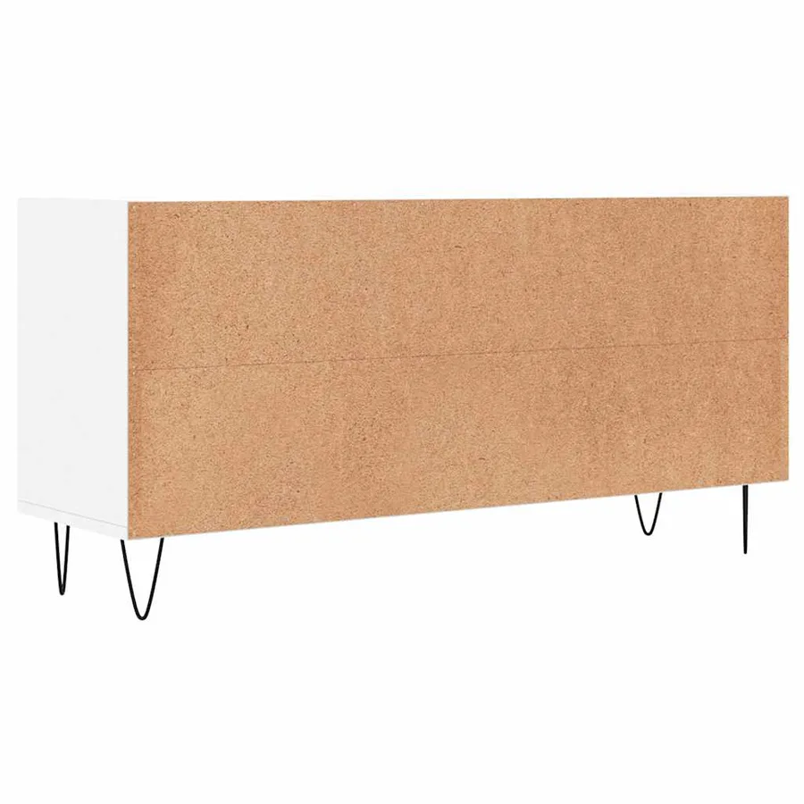 Meuble TV blanc 103,5x30x50 cm bois d'ingénierie - 6