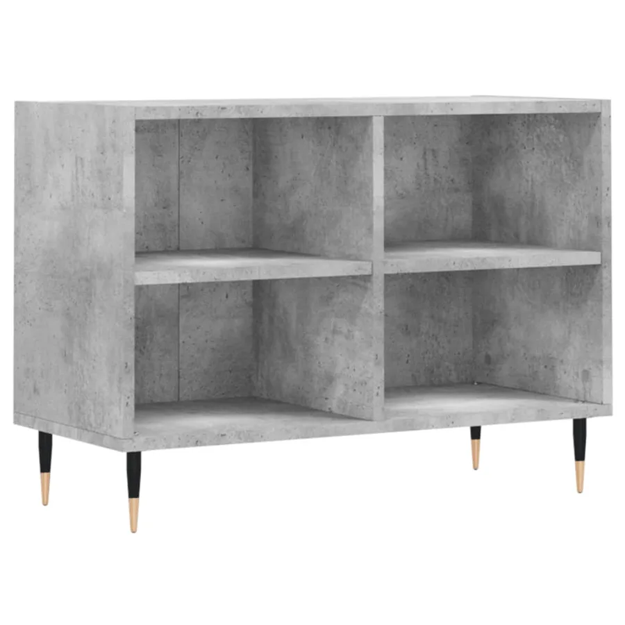 Meuble TV gris béton 69,5x30x50 cm bois d'ingénierie - 2