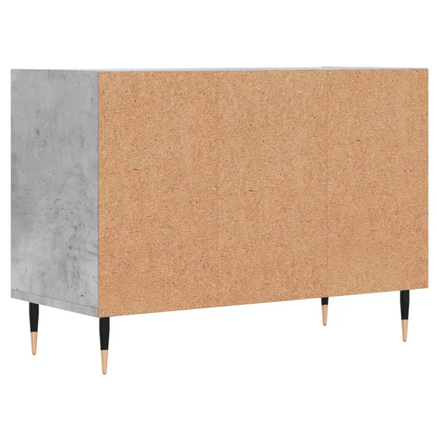 Meuble TV gris béton 69,5x30x50 cm bois d'ingénierie - 6